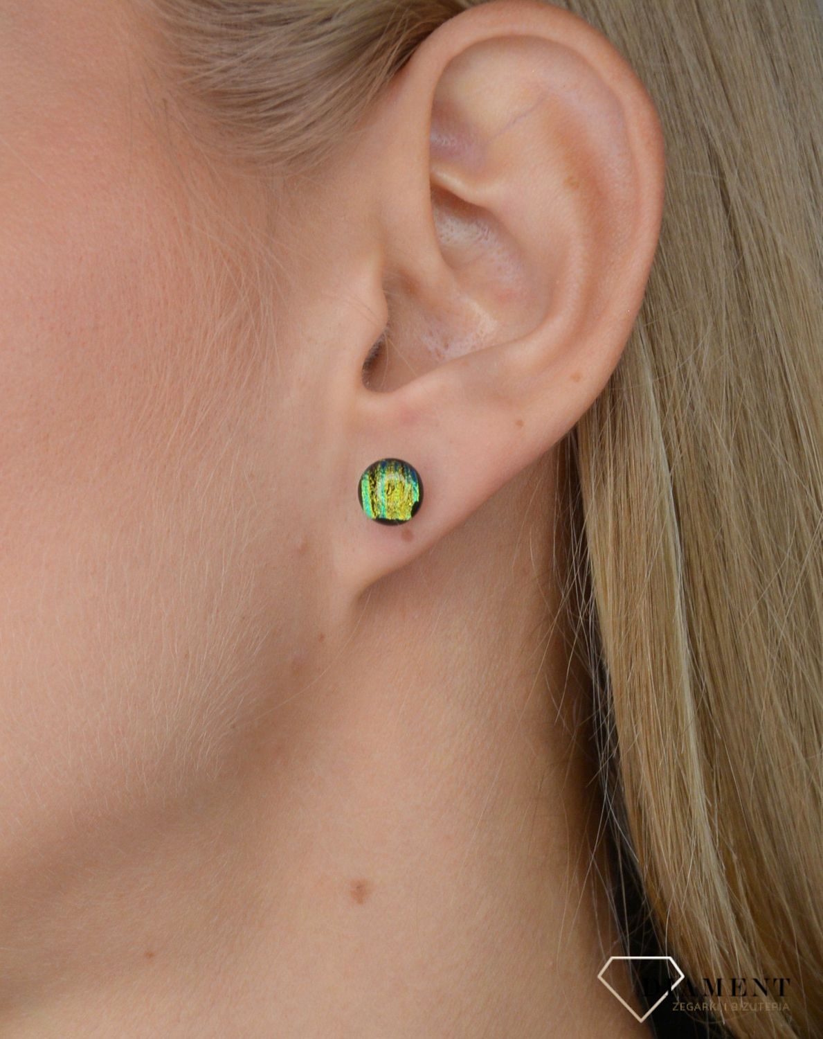 Kolczyki srebrne szkło weneckie kolorowe Murano 01.jpg